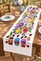 Coffee Flower and Cat Patterned Runner / Tablecloth / Placemat - 3