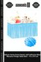 Delux Series Event Detail Self-Adhesive Macaron Blue Tasseled Table Skirt – 75 X 275 cm