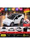 White 16 cm Sliding Plastic Toy Car with 3 Keys, Sound, Lights, Openable Doors, Sports Vehicle Ts-1Ba - 4