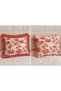 Set of 2 Red French Village Pillowcases - 2