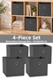4 Pieces of In-Cabinet Organizer - Laundry Toy Storage Box Basket Organizer 30X30X30 cm