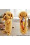 Cute Dog Plush Pen Holder and Desktop Paper Clip Holder - Large Size Pencil Case Makeup Bag with Soft Texture and Zipper Closure