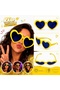 Delux Series Photo Prop Concert Detail Activity Product Mega Size Yellow Heart Party Glasses - 2