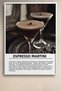 Espresso Martini Cocktail Black White Framed Painting Cocktail Poster Bar Kitchen Decor Kok08 - 2