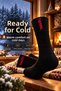 Women's and Men's Winter Thermal Towel Socks Set of 3 (Black) - 5