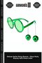 Delux Series Entertainment Equipment Celebration Supplies Show Product Disco Bulk Party Glasses with Earrings Green Color