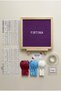 Burgundy Blue Fan Decoration Mini Set Purple Felt Letter Board Stand Balloon Chain Fan Birthday Decorations - 2