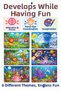 6-Piece 48-Piece Children's Puzzle Set Educational Puzzle Game – Football, Forest, Seasons, Fairy Tale, Sea, and Uza - 5