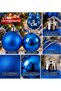 Set of 6 Khaki, Purple, Gold, Navy Blue, Blue, Fuchsia, Burgundy and Red Christmas Tree Ornaments 6 cm – Set of 3 Matte and 3 Shiny Pine Tree Ornament Balls Christmas Tree Ornament Ball Set - 4