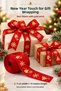 New Year's Gold Printed Red Ribbon 2.5 cm 10 Meters Gift Packaging and Decoration