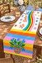 Rainbow Flowers Patterned Runner/Tablecloth/Placemat - 3