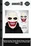 Delux Series Theme Detail Stage Costume Blood-Mouthed Black-Eyed Plastic Horror Mask