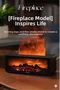 جهاز ترطيب الهواء بالموجات فوق الصوتية من نوع A4 Fireplace Inspired Aromatherapy Diffuser - 4