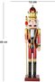 Christmas Ornament Lead Soldier Nutcracker Claret Red-Gold 60 Cm. - 5