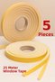 5 Pieces X 5 Mt = 25 Meters Adhesive Window Tape Cold and Dustproof Insulation Heat Insulation Sponge - 4