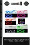 Delux Series Entertainment Detail Celebration Item Glow Model Led Lighted Party Glasses 3 Modes 5 Colors 5 Pieces