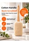 Hanex Cotton Handle Back Scrub, Long Handle Bath Shower Scrub, Back and Body Cleansing Exfoliating Scrub - 4