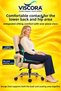 Visco Back Support and Sitting Cushion – One Piece for Home, Office, and Vehicle, with Non-Slip Base and Clips - 2