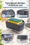 Sponge Holder Dish Soap Detergent Container with Push Button and Hole Dryer Stand Kitchen Sink Organizer - 7