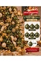 Set of 6 Khaki, Purple, Gold, Navy Blue, Blue, Fuchsia, Burgundy and Red Christmas Tree Ornaments 6 cm – Set of 3 Matte and 3 Shiny Pine Tree Ornament Balls Christmas Tree Ornament Ball Set - 3