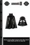 Delux Series Night Costume Movie Character Star Wars Darth Vader Mask and 90 cm Cape Set