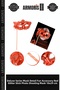 Delux Series Pose Detail Fun Accessory Red Sparkling Photo Shoot Mask with Holder 18X29 cm