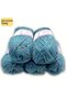 Export Surplus 5 Pack 550 Gr Shiny Soft Feather Detailed Acrylic Turquoise Ex12359