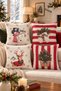 Double-Sided Printed Mittens Patterned Set of 4 Suede Throw Pillow Covers - New Year - Christmas