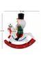Christmas Ornament Lead Soldier Rocking Horse Green-White 15 Cm. - 3