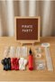 Pirate Themed Birthday Decoration Deluxe Set Coffee Felt Letter Board Stand Balloon Chain 7-Piece Transparent Balloon Stand - 3