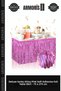 Delux Series Shiny Ornamental Self-Adhesive Pink Metallic Tasseled Table Skirt – 75 X 275 cm