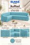 Bürümcük Fabric 5-Seater L Corner Sofa Cover with Skirt