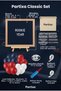 New Year's Rookie 1 Year Old Birthday Decoration Classic Set Dark Blue Felt Letter Board Stand Balloon Chain Sports Set - 2