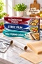 Super 3-Piece Economical Kitchen Cooking Storage Set 16 Sheets of Greaseproof Paper + 10 Meters of Stretch Film + 10 Meters of Aluminum Foil