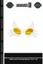 Delux Series Costume Accessory Entertainment Tool White Color Mustache Design Cat Party Glasses 19X11 cm