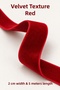 Red Velvet Ribbon 2 cm 5 Meters Christmas Gift Wrapping and Decoration - 2