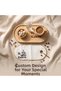3-Piece Special Design Bi Coffee Presentation Set - Bamboo Presentation Plate, Mini Bamboo Turkish Delight Bowl, and Embroidered Napkin - 2