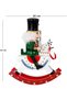 Christmas Ornament Lead Soldier Rocking Horse Green-White 25 Cm. - 5