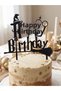Harry Potter Themed Birthday Cake Decoration, Black Pla Cake Topper