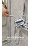 3-Piece Shower Cabin Cleaning Set - Shower Cabin and Bathtub Brush Set - with Glass Squeegee, for Floors, Walls, Faucets, and Hard-To-Reach Areas - 2