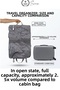 # Valizorganizer Travel Bag Foldable Hanger Space-Saving Organizer Multi-Compartment Vacation Suitcase Organizer Hangable in Closet Water-Repellent with Mesh Pockets Cabin Size Compatible Clothing Garment Carry Set - 3