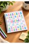 Pastel Chess Themed 15X15 Square Flexible Cardboard Cover Metal Spiral Square Notebook Pastel Chess Themed Notebook
