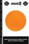 Special Series Party Gathering Catering Plastic Plate 25 Pcs Orange