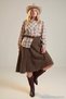 Multi-Colored Shawl Detailed Plaid Oversized Blouse Tbbaw27Ax00037