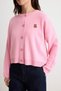 Pink Crew Neck Teddy Bear Embroidered Knitwear Cardigan Twoaw26Hi00287 - 3
