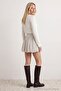 White Polka Dot Mini Balloon Skirt with Shorts Twoaw27Et00032 - 4