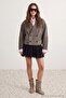 Black Pleated Skirt with Lace Mini Skirt Twoaw27Et00014 - 3