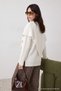 Ecru High Collar Plain Shawl Knitwear Hijab Sweater Tctaw27Ak00006 - 4