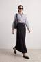 Navy Blue Unlined Striped Woven Dress&Jumpsuit Terrycotton Hijab Dress Tctaw27Eb00036