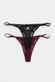 Black-Multicolor 2-Piece Lace Plain Thong Panties Thmaw27Ku00051 - 3